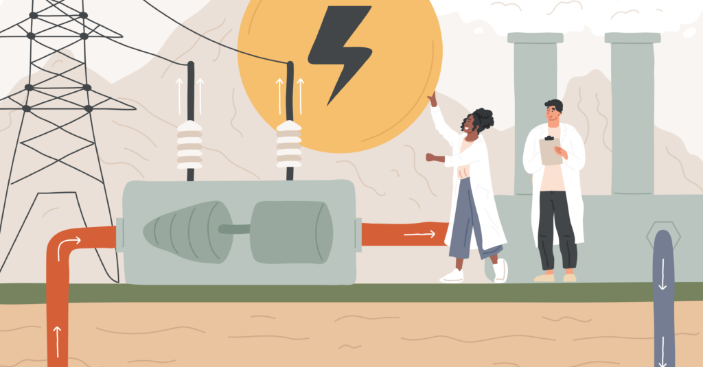 Graphic of a strong safety culture at an energy plant