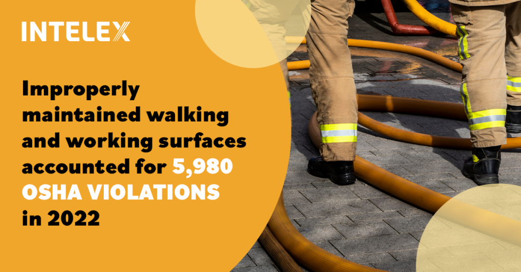 Improperly maintained walking and working surfaces accounted for 5,980 OSHA violations in 2022