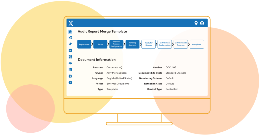 Intelex software of an audit report merge template