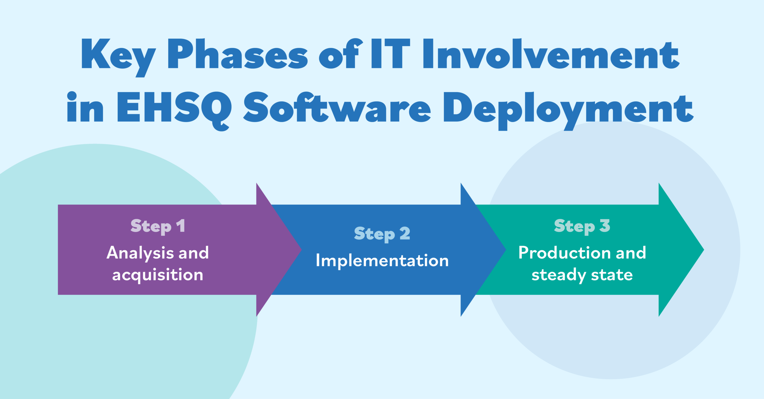 The key phases of IT involvement in EHSQ software development