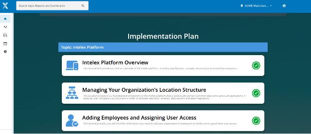 Intelex Essentials Implementation Plan
